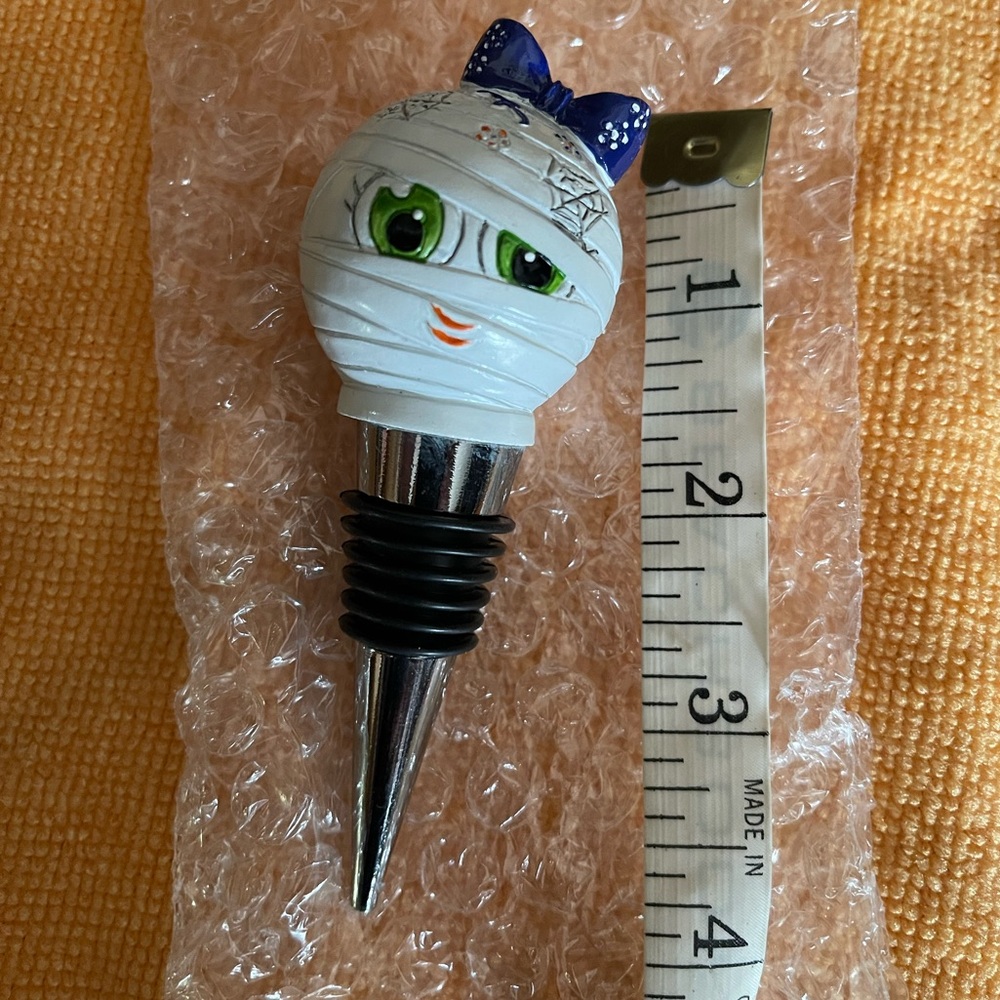 Little Mummy Wine Bottle Stopper New Never Used- Great for Halloween or Anytime